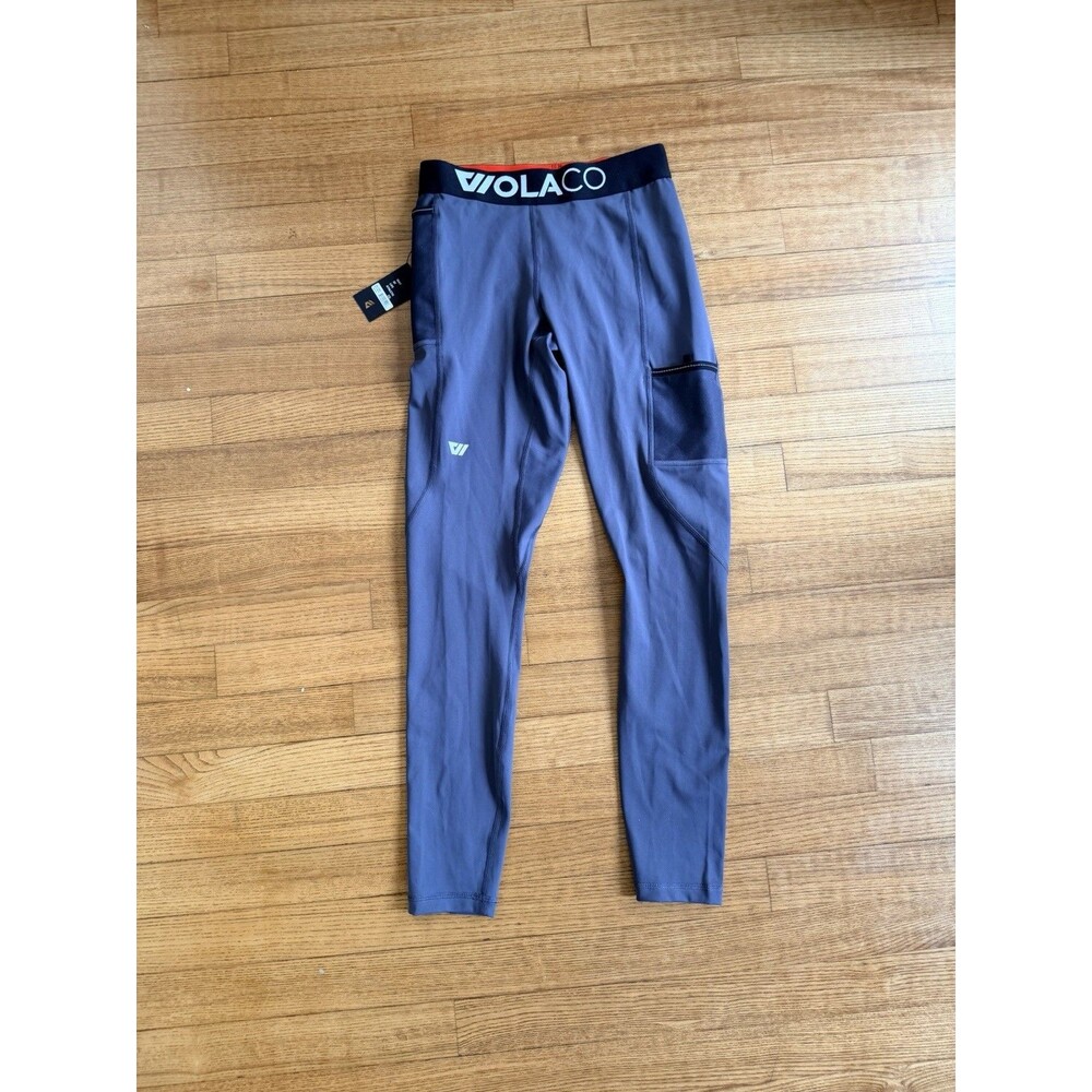 NWT Women S Wolaco Compression Pants Spandex Tights Gray Small Elastic Waistband